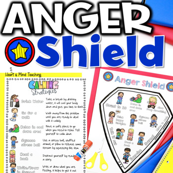My Anger Shield anger management activity for Google Classroom Distance Learning