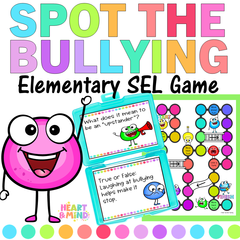 Spot the BULLYING - Counseling & SEL Task Cards Game